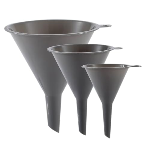 Classic Plastic Kitchen Funnel Set of 3, Round Set