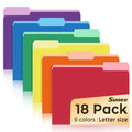 Eco-Friendly SUNEE File Folders, 18 Pack Manilla Folders Set