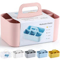 Eco-Friendly Multiuse Caddy Organizer with Handle, Portable Divided Plastic Tote Bin Set