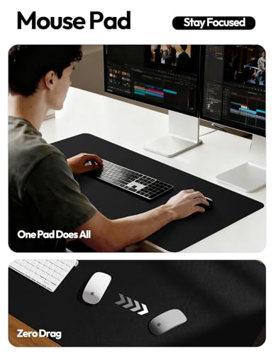 Modern YSAGi Leather Office Desk Pad Protector, Large Mouse
