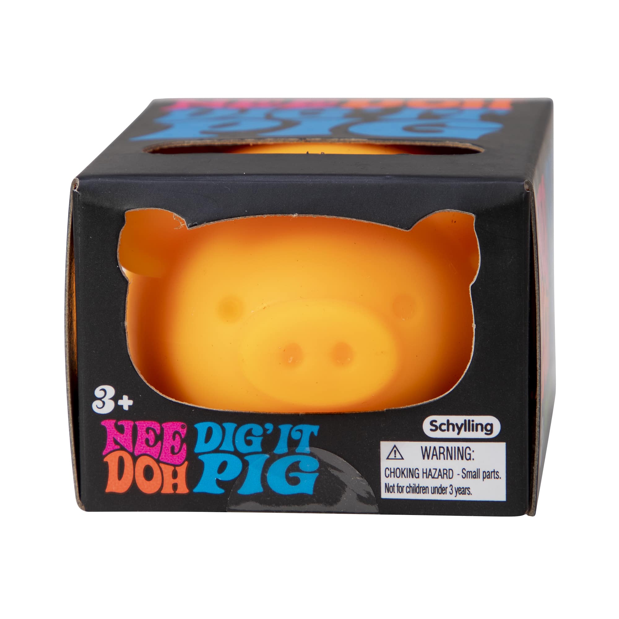 Cute Collectible NeeDoh Dig’ It Pig | Select Velvet Canopy - Collectible Shaggy Monster Squishable Toy Detail
