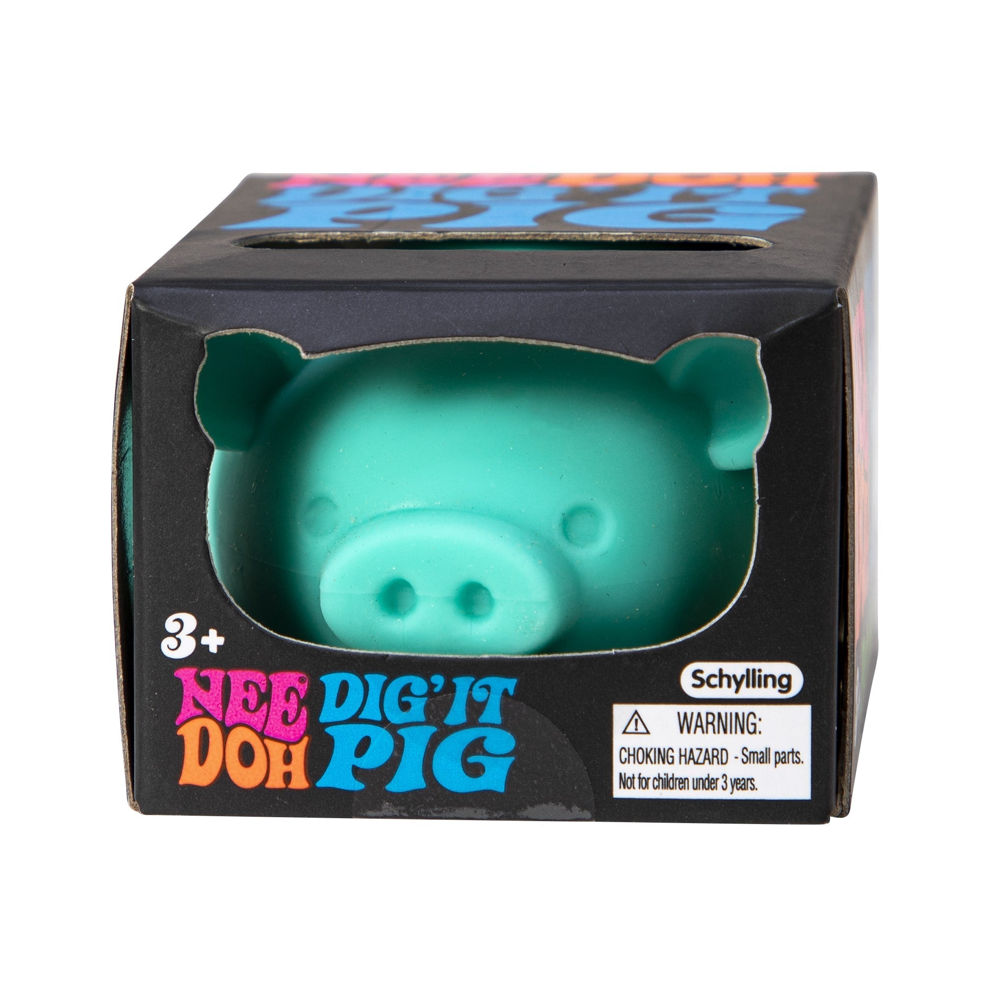 Cute Collectible NeeDoh Dig’ It Pig | Select Velvet Canopy - Collectible Shaggy Monster Squishable Toy Detail
