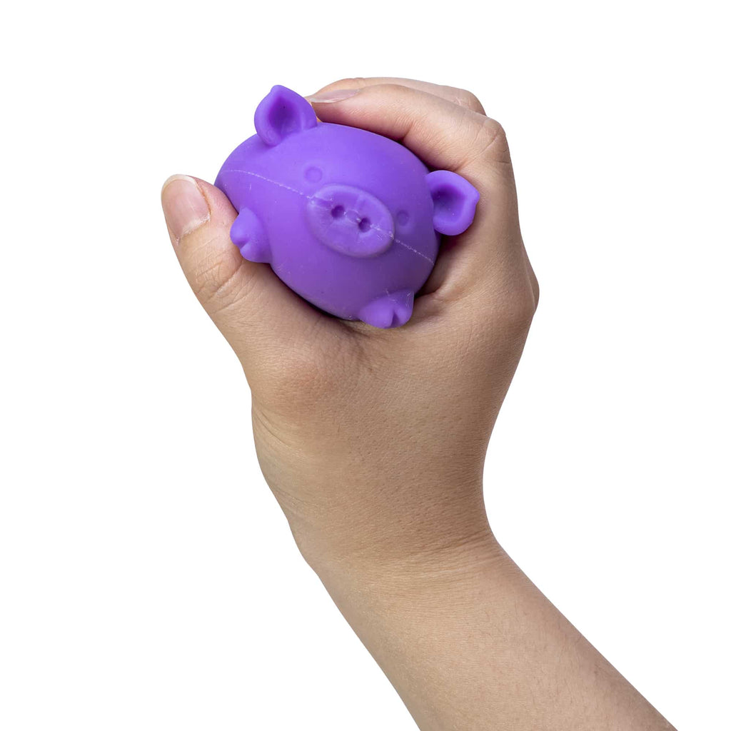 Cute Collectible NeeDoh Dig’ It Pig | Select Velvet Canopy - Collectible Shaggy Monster Squishable Toy Detail