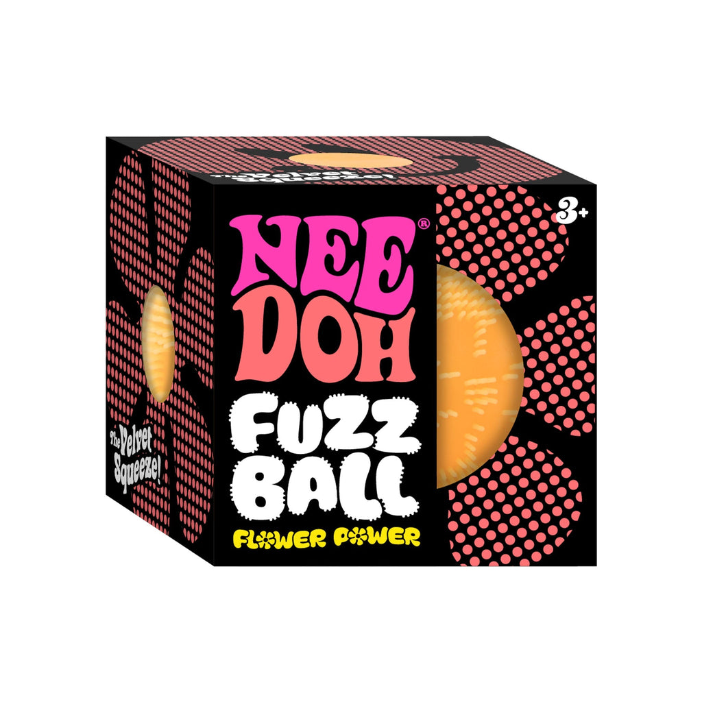 Shaggy Tactile NeeDoh Fuzz Ball Flower Power | Signature Elm Point - Shaggy Tactile Ribbed Stress Relief Toy Detail