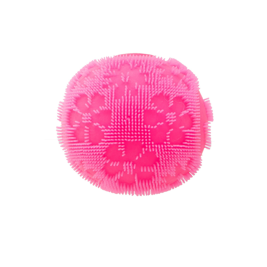 Shaggy Tactile NeeDoh Fuzz Ball Flower Power | Signature Elm Point - Shaggy Tactile Ribbed Stress Relief Toy Detail