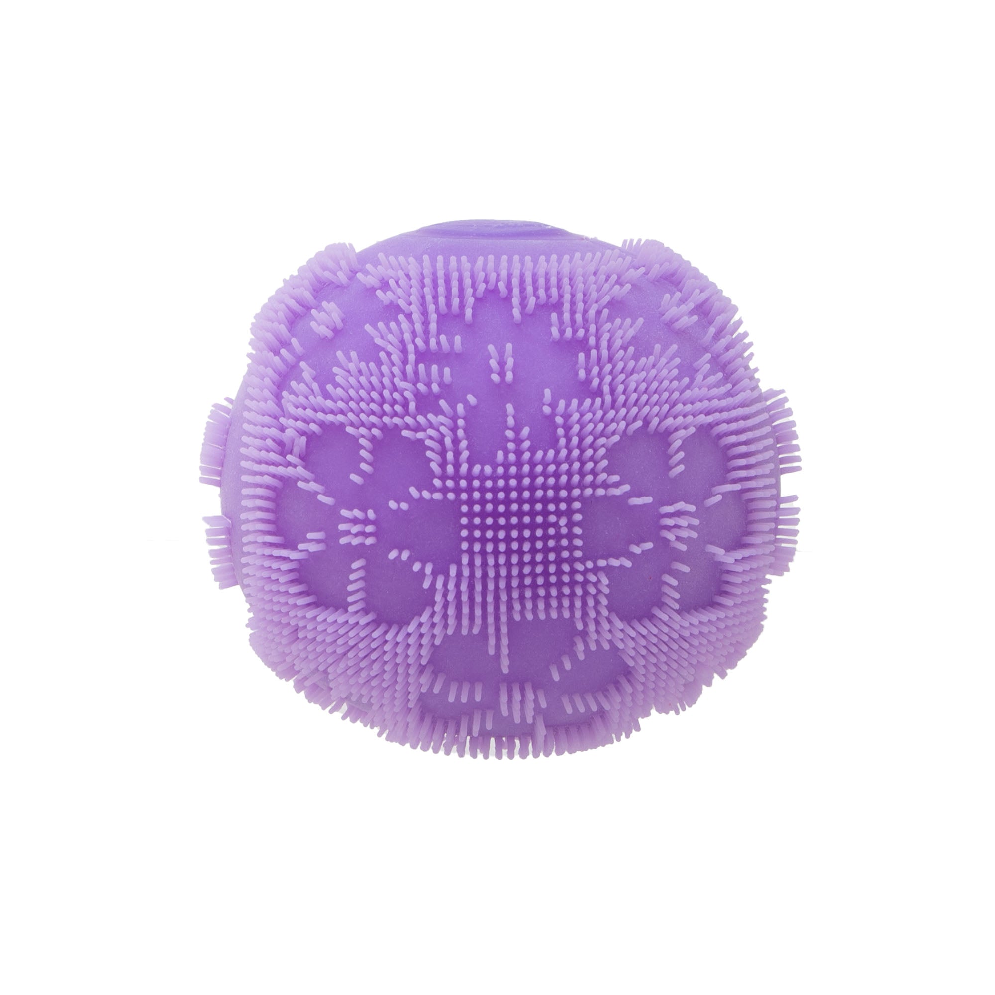 Shaggy Tactile NeeDoh Fuzz Ball Flower Power | Signature Elm Point - Shaggy Tactile Ribbed Stress Relief Toy Detail