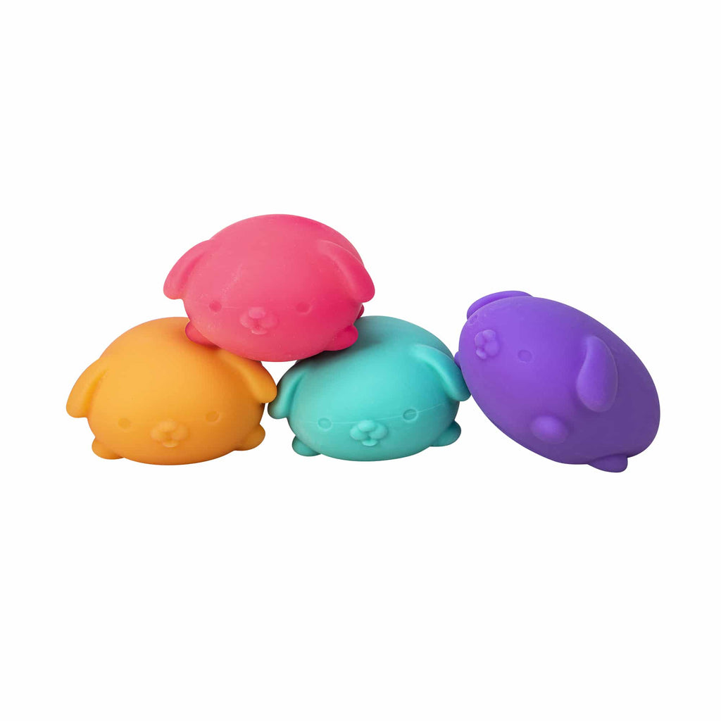 Animal-Shaped NeeDoh Funky Pup | Collection Canyon Shore - Dino Character Malt-Gel Filled Sensory Glob Detail