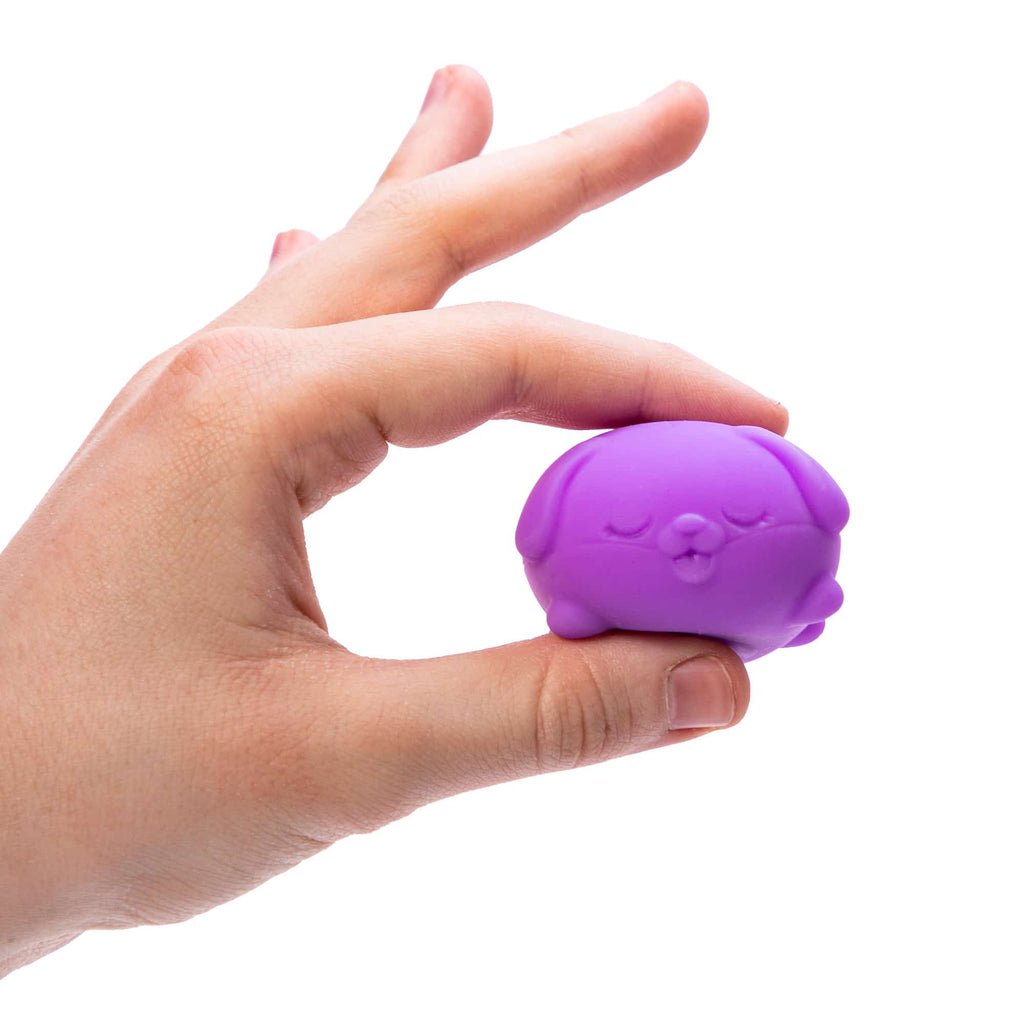 Teeny-Tiny Teenie NeeDoh Funky Pup | Edition Copper Bloom - Mini Groovy Glob Portable Stress Toy Set Detail