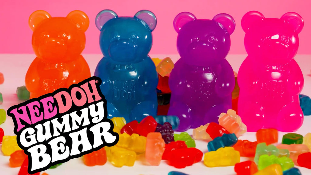 Cute Collectible NeeDoh Gummy Bear | Edition Canyon Forest - Purrfect Cat Squishy Character Stress Toy Detail