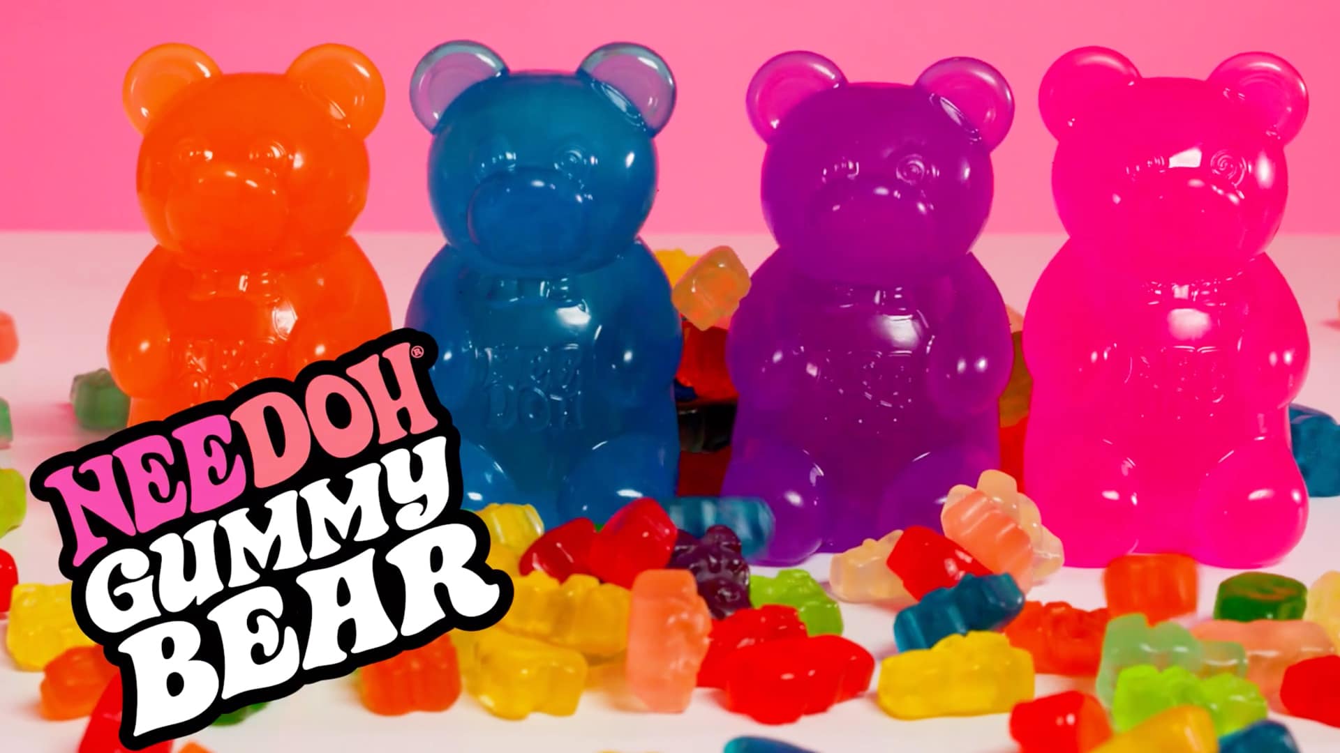 Cute Collectible NeeDoh Gummy Bear | Edition Canyon Forest - Purrfect Cat Squishy Character Stress Toy Detail