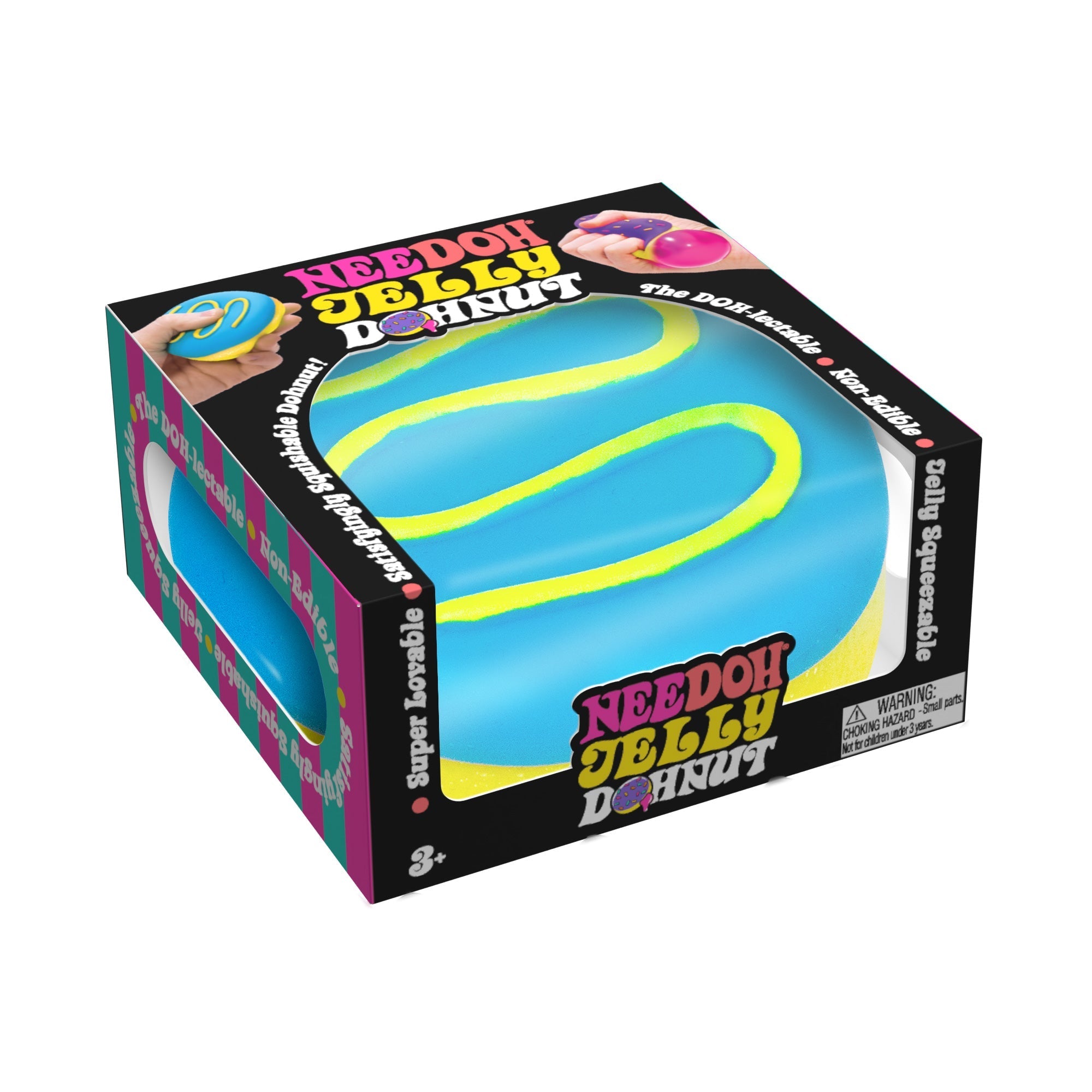 Deliciously Squishy Jelly Dohnut NeeDoh | Signature Seaside Lane - Fun Food Fidget Cookie Squishable Toy - Surprise Me! (Random Style)