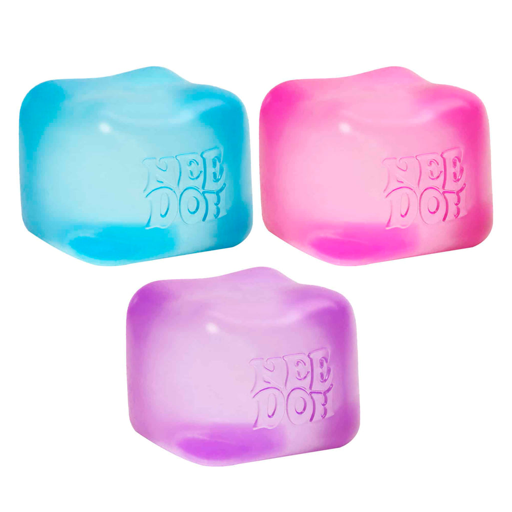 Satisfying Crunch NeeDoh Nice Cube | Series Elm Bridge - Translucent Jelly Cool Cube Sensory Toy Detail