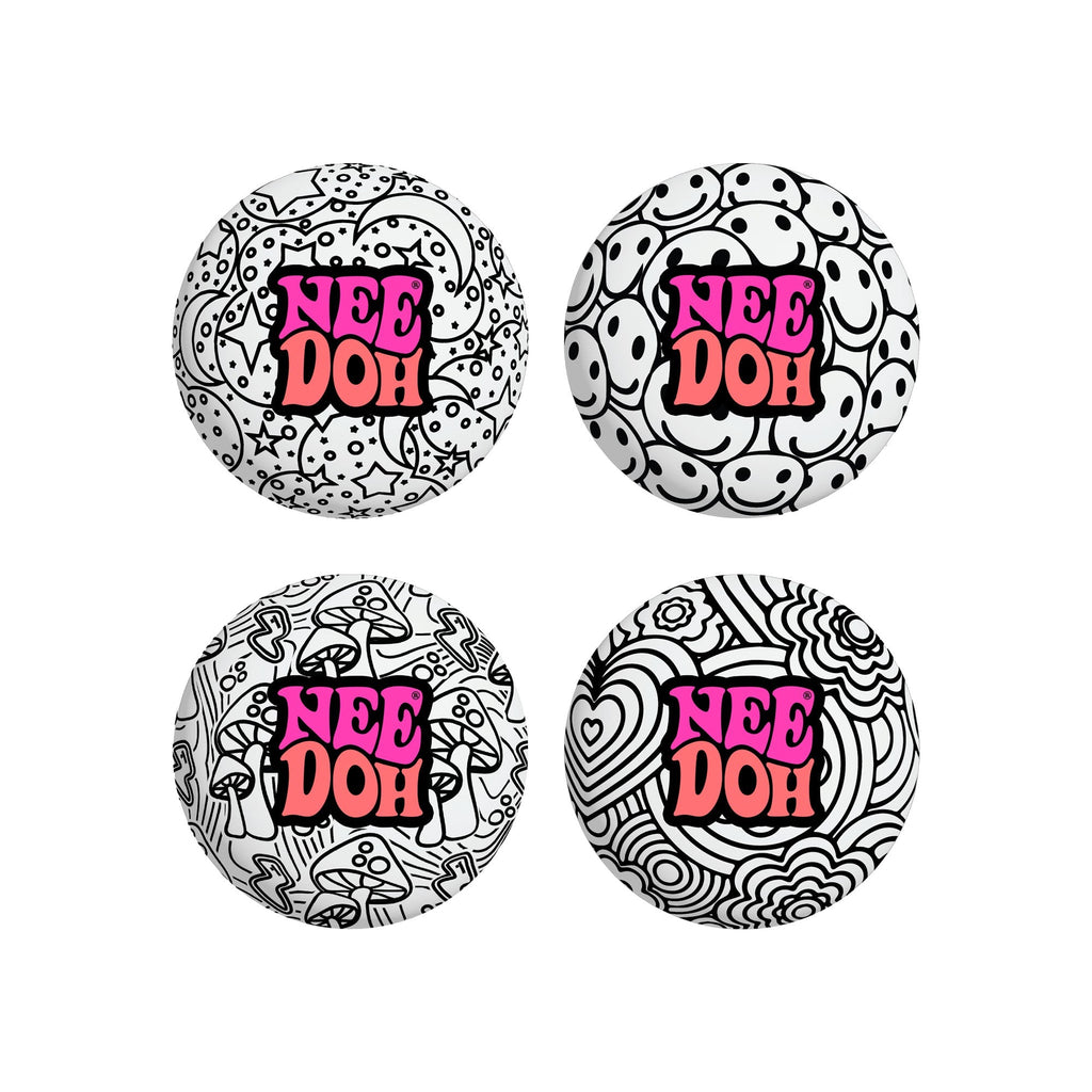 Textured Sensory NeeDoh Press-Doh | Select Oak Terrace - Shaggy Tactile Ribbed Stress Relief Toy - Default Title