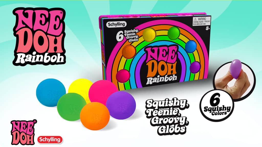 Super-Squishy NeeDoh Rainboh | Reserve Autumn Pond - Classic NeeDoh Stress-Relieving Squishy Ball Detail