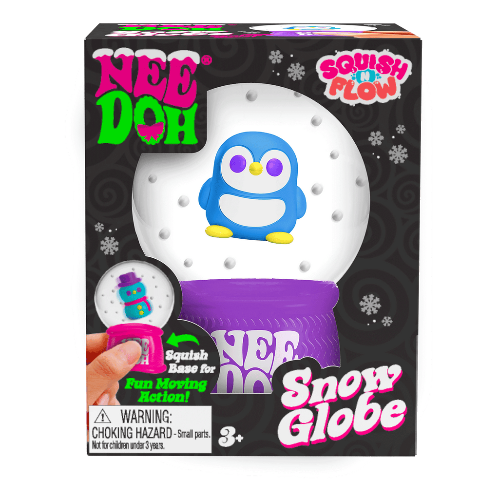 Ice-Cube Texture NeeDoh Squish N Flow Snow Globe | Signature Moonlit Lane - 3-Piece Assorted Nice Cubes Pack for Fidgeting - Default Title