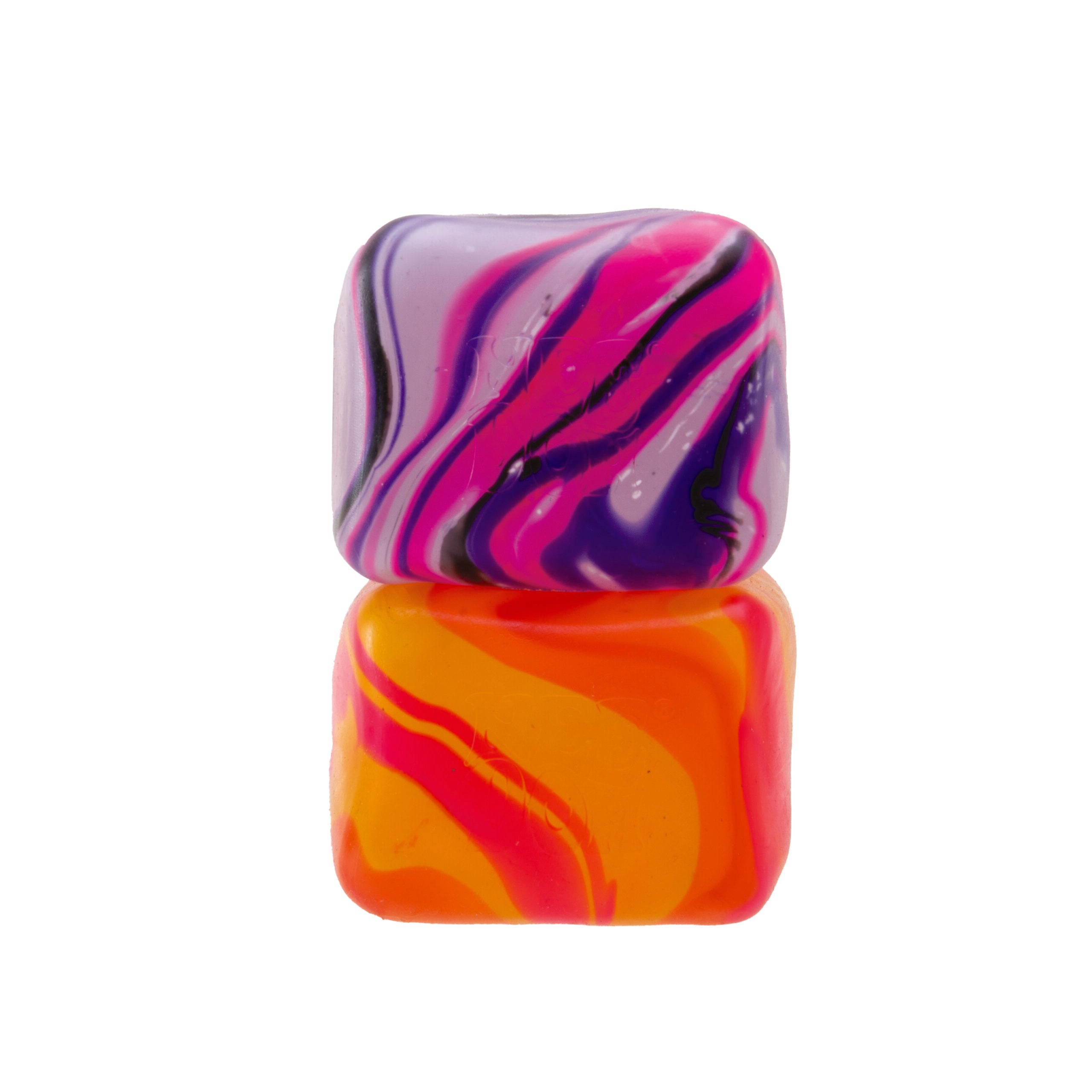 Ice-Cube Texture NeeDoh Nice Cube Swirl | Select Golden Pond - Crystal Clear Squishable Ice Cube NeeDoh Detail