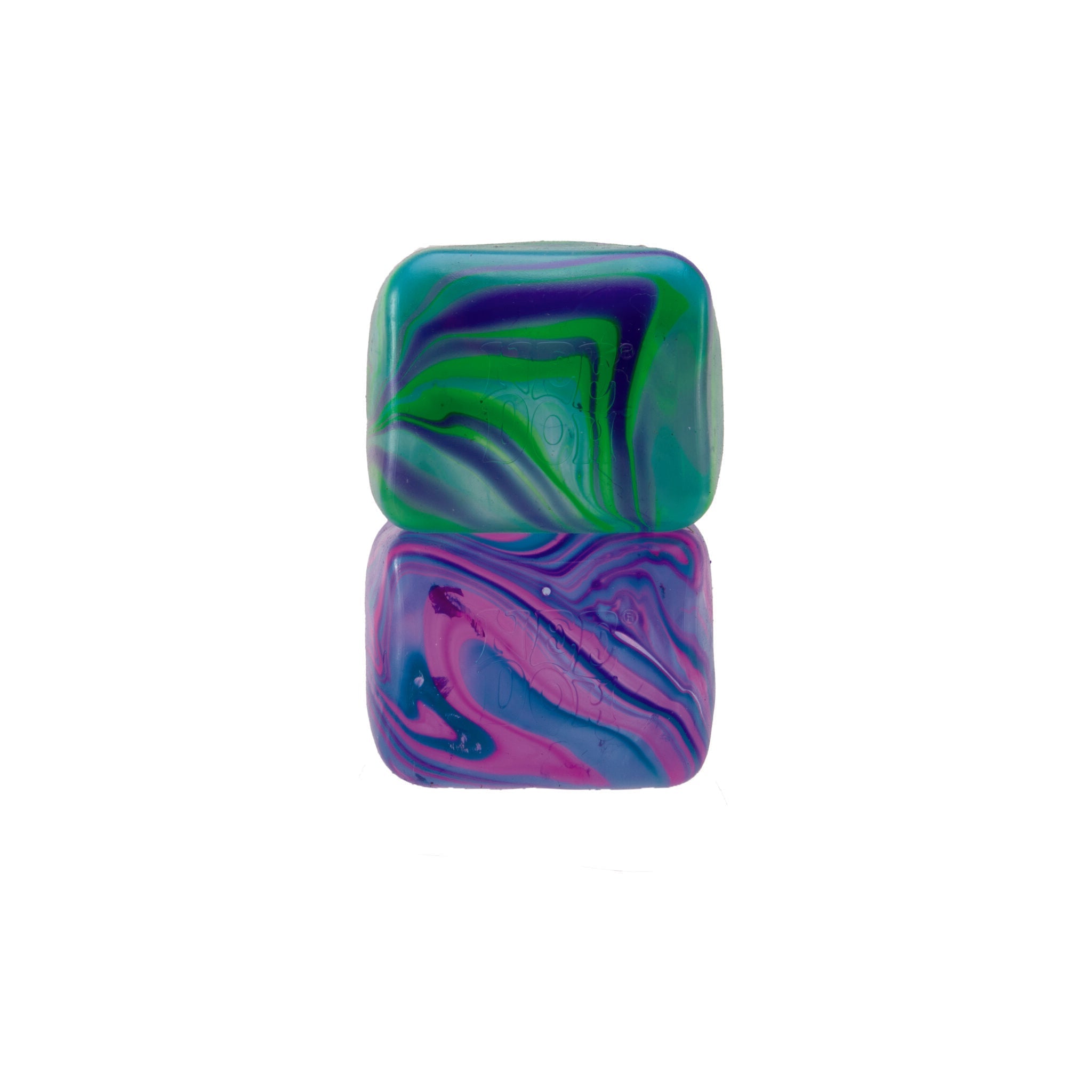 Ice-Cube Texture NeeDoh Nice Cube Swirl | Select Golden Pond - Crystal Clear Squishable Ice Cube NeeDoh Detail