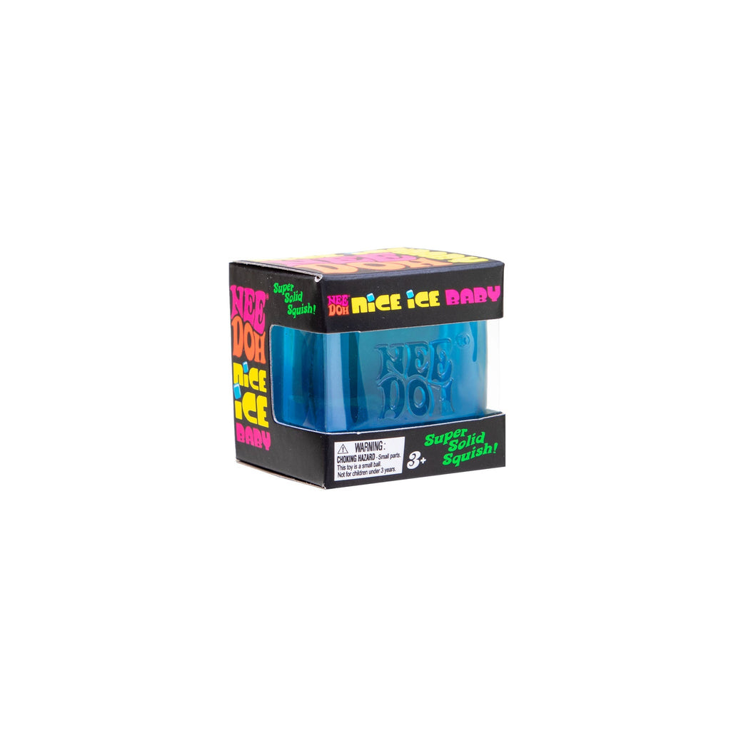Crystal Clear NeeDoh Nice Ice Baby | Series Canyon Trail - Nice Cubes Clear Satisfying Crunch Stress Toy Detail