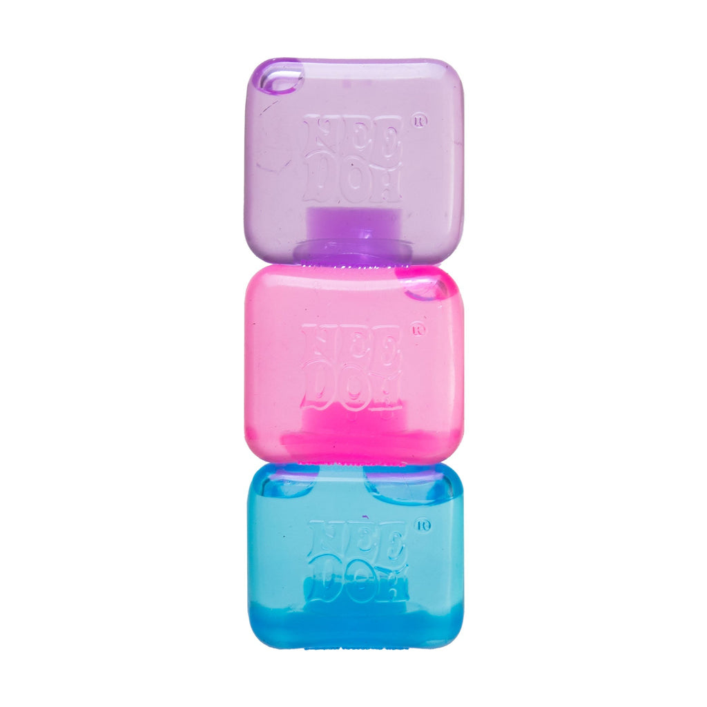 Crystal Clear NeeDoh Nice Ice Baby | Series Canyon Trail - Nice Cubes Clear Satisfying Crunch Stress Toy - Surprise Me! (Random Color)