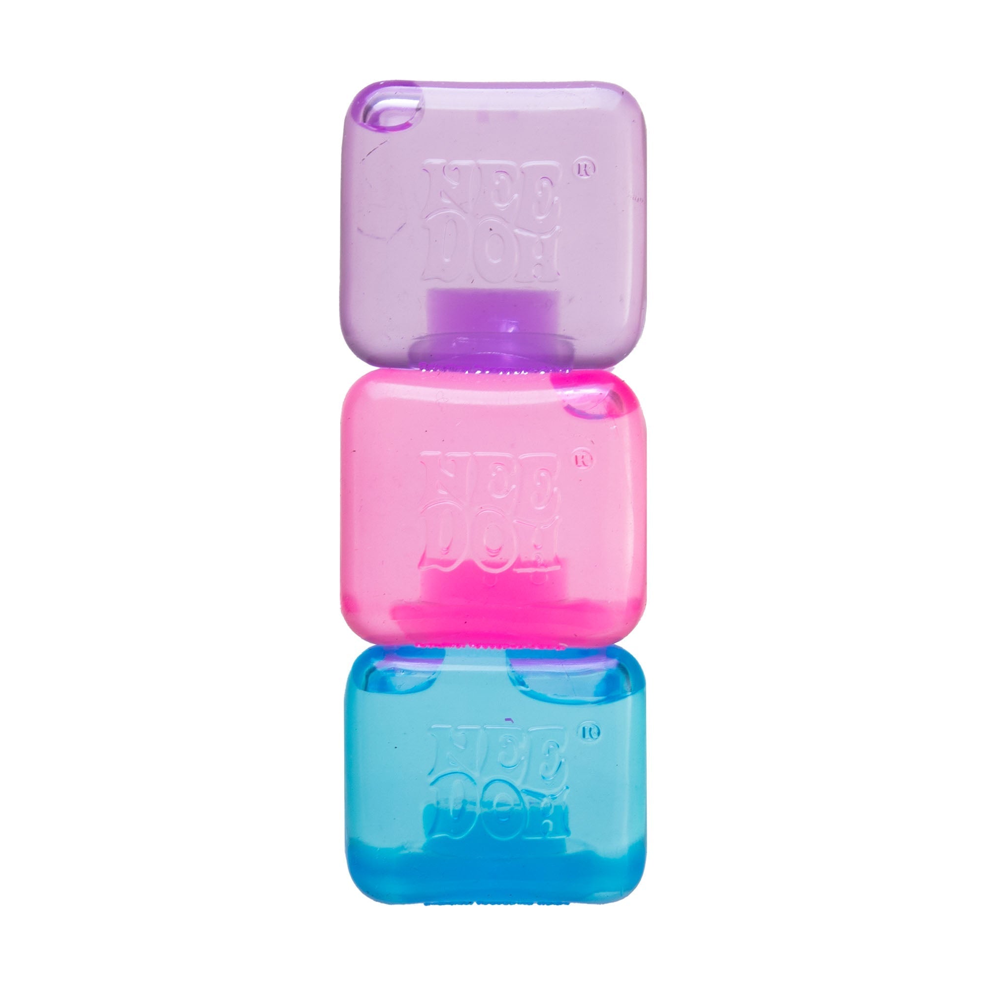 Crystal Clear NeeDoh Nice Ice Baby | Series Canyon Trail - Nice Cubes Clear Satisfying Crunch Stress Toy - Surprise Me! (Random Color)